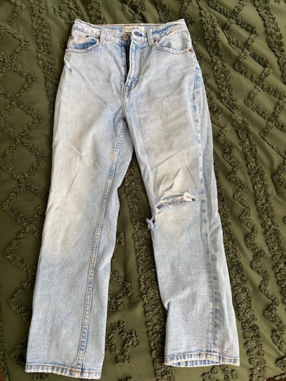 Abercrombie Straight Leg jeans - Light Blue Size 0. High Waist